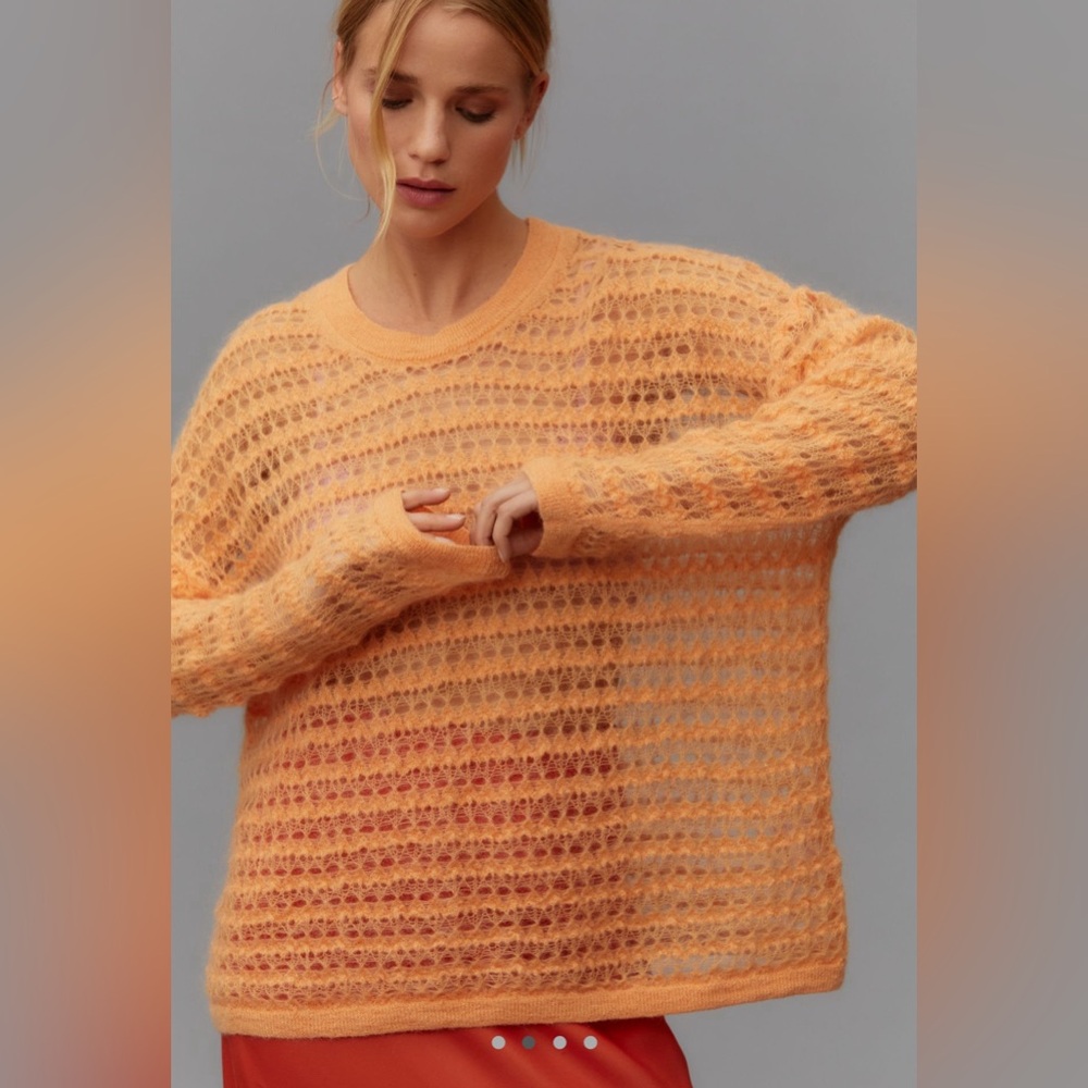 NWT Anthropologie Pilcro open stitch pullover sweater